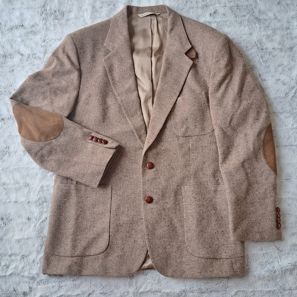 Stafford Country Collection tweed mens blazer jacket. Size 44R.